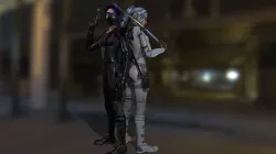 Ninja Female Rigged Low-poly 3D model
