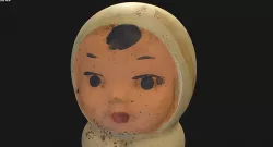 Old USSR Soviet Rubber Toy Child 3D model