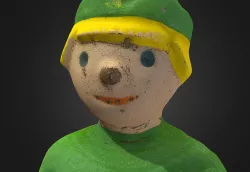 Old USSR Soviet Rubber Toy Emelya fool 3D model