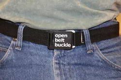 open belt buckle