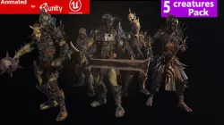 Orcs pack 1 Low-poly 3D model