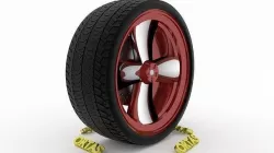 ORTAS CAR WHEEL RIM 100 GAME READY WHEEL RIM TIRE 3D model