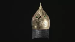 Ottoman Helmet PBR Low-poly 3D model