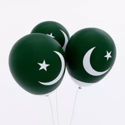 Pakistan country balloon low poly 3d model  Low-poly 3D model