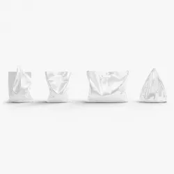 Plastic bag stand set - 4 bag shapes Low-poly 3D model