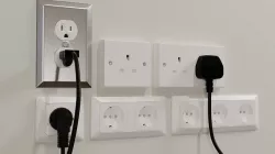 Plugs and Sockets or Outlets  - Euro UK and US 3D model