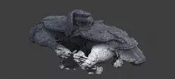 Prometheus Ship architecture  low Polly 3D model