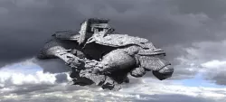 Prometheus style Ship architecture low Polly 3D model