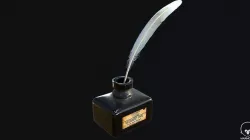 Quill Pen PBR Game Ready Low-poly 3D model
