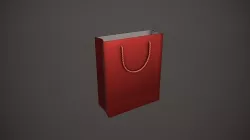 Red Gift Bag Low-poly 3D model