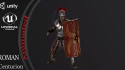 Roman Centurion Low-poly 3D model
