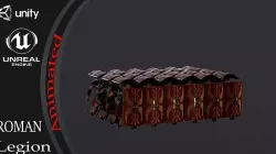 Roman Soldier3 Low-poly 3D model