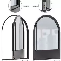 Round Pivot Door 3D model