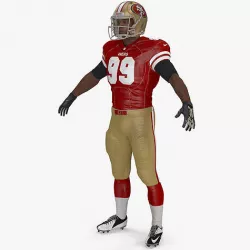 San Francisco 49ers American Football Player Fur 3D model