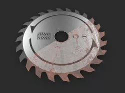 Saw - circular sawblade Low-poly 3D model