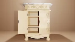 Schrank sideboard Cabinet vintage retro animated 3D model