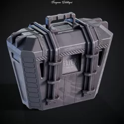 Sci-fi Crate PBR Low-poly 3D model