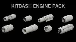 Sci-Fi KitBash Engine Pack II - Star Wars 3D model