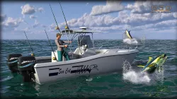 Sea Cat Center Console Outboard Fishing Boat Low-poly 3D model