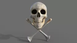 skull dangerous danger symbol  3D model