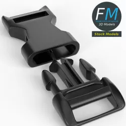 Snap buckle 3D model