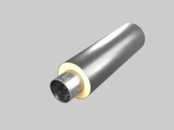 Steel pipes in polyurethane foam insulation PE sheath 3D model