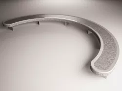 Street bench 3D model