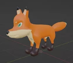 Stylize Fox Low-poly 3D model