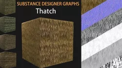Substance Designer Graphs of Variable Thatch Set  Texture