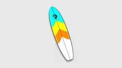 Surfboard Funboard 3D model