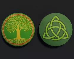 Targe Low-poly 3D model