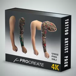 Tattoo Artist Arm Pack 3D model