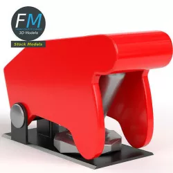 Toggle switch with guard 3D model