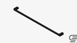Towel Rail - Single - Luxury - Glide - 800mm Low-poly 3D model