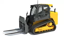 Tracked Skid Steer Loader Pallet Fork 3D model