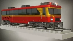 Train - Tren - El Ferrocarril - The Tacna-Arica Railway  -  Low-poly 3D model