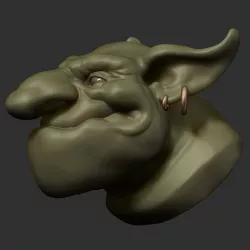 Troll head sculpt 3D model