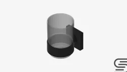Tumbler Holder - Luxury - Round - With Tumbler - Square Plate Low-poly 3D model