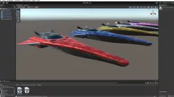 Unity Futuristic Scout Spaceship Low-poly 3D model