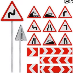 Warning signs set 1 3D model
