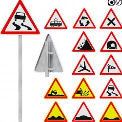 Warning signs set 2 3D model