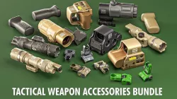 Weapon Attachments Bundle - PBR - Game Ready Low-poly 3D model