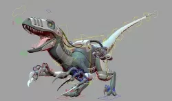 Weaponized Velociraptor - Rig 3D model