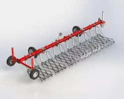WG 0012 - Heavy toothed harrow 600 cm Low-poly 3D model