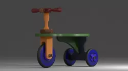 Wooden Walker Tricycle 3D model