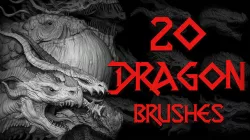 Zbrush - Dragon Heads IMM Brush 3D model