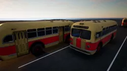ZIS 155 - Old Russian City Bus with Painter Files Low-poly 3D model