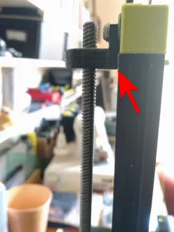 Creality Ender 3 Z-screw adjustable support (thin backplate) with shim & T-nuts