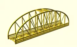 HO model train steel bridge (V4)