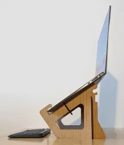 Laptop stand laser-cut